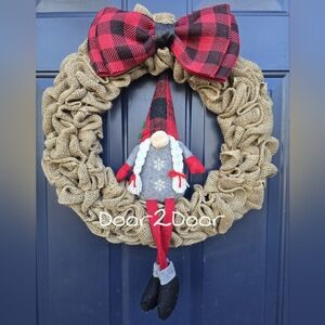 ♥️🖤Holiday Wreath with Red and Black Accents🖤♥️